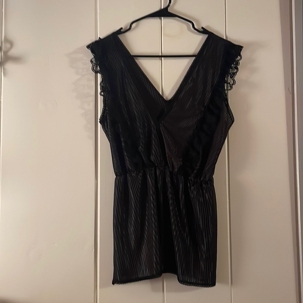 Stroke of Midnight lace detail top